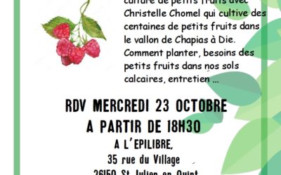 « Des fruitiers en vallée de Quint ! » Achats groupés de compost et fruitiers, ateliers d’échanges et d’apprentissage…