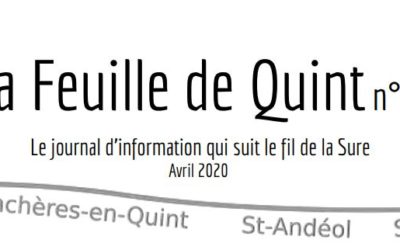 La Feuille de Quint n°35 en numérique pour le confinement !